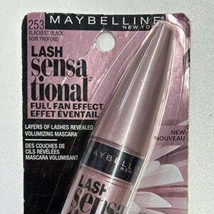 Maybelline Lash Sensational Mascara 253 Blackest Black New Sealed